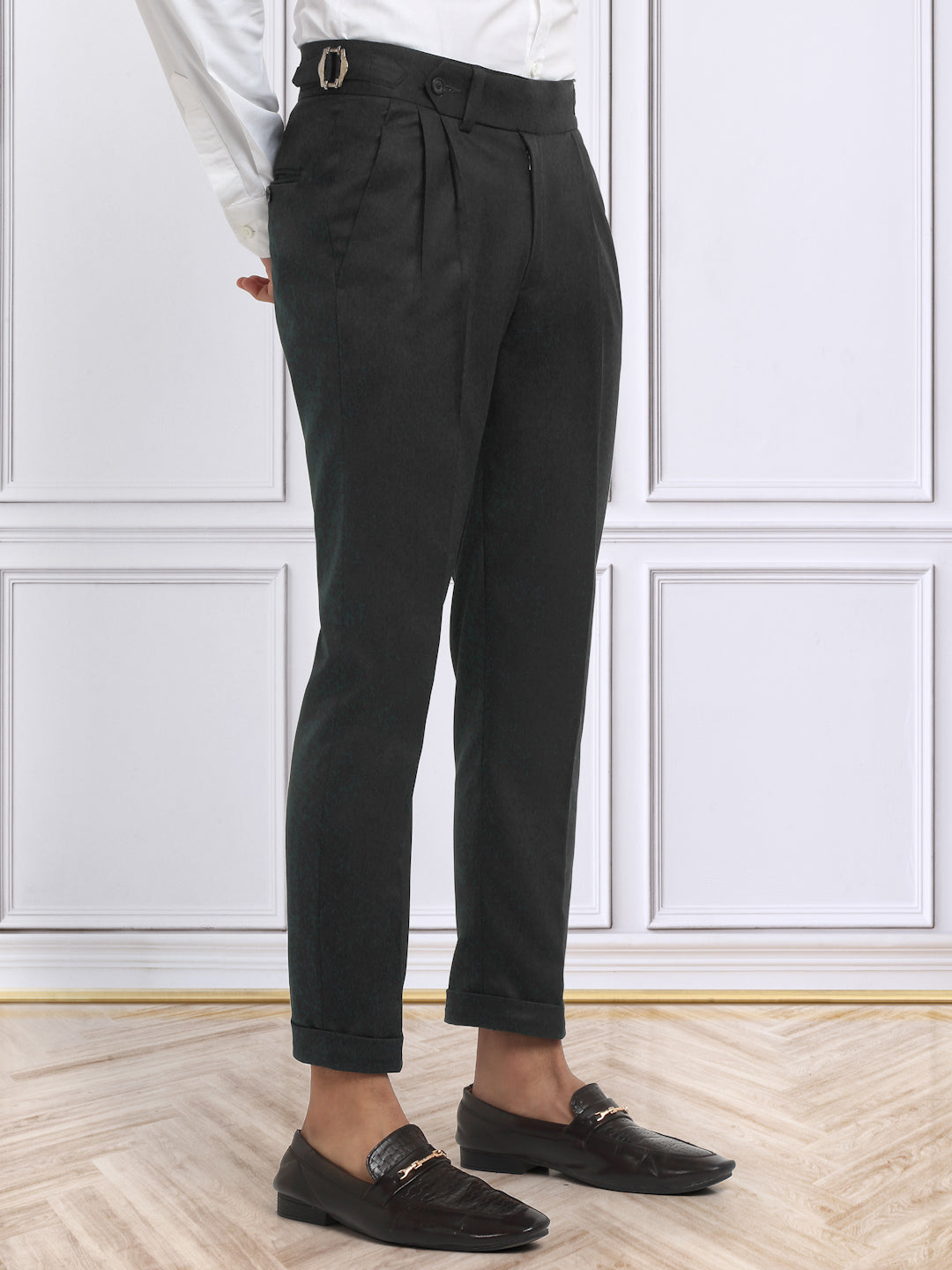 Italian Style Formal Gurkha Pant-Black