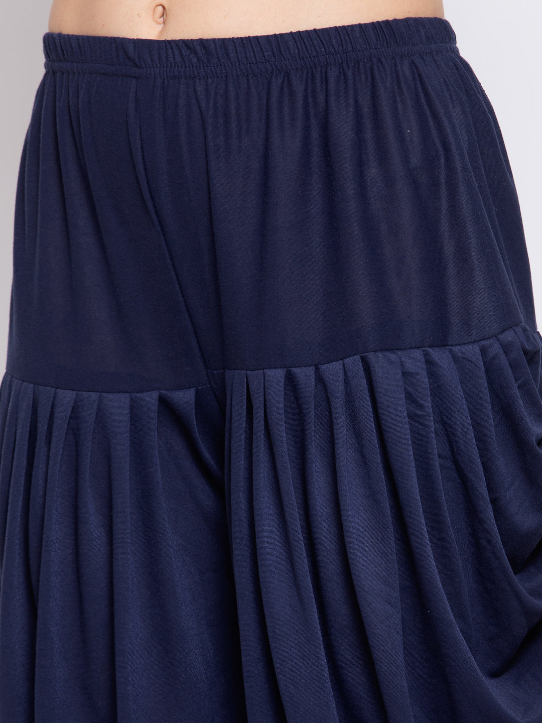 KLOTTHE Blue Viscose Rayon Solid Dhoti Salwar