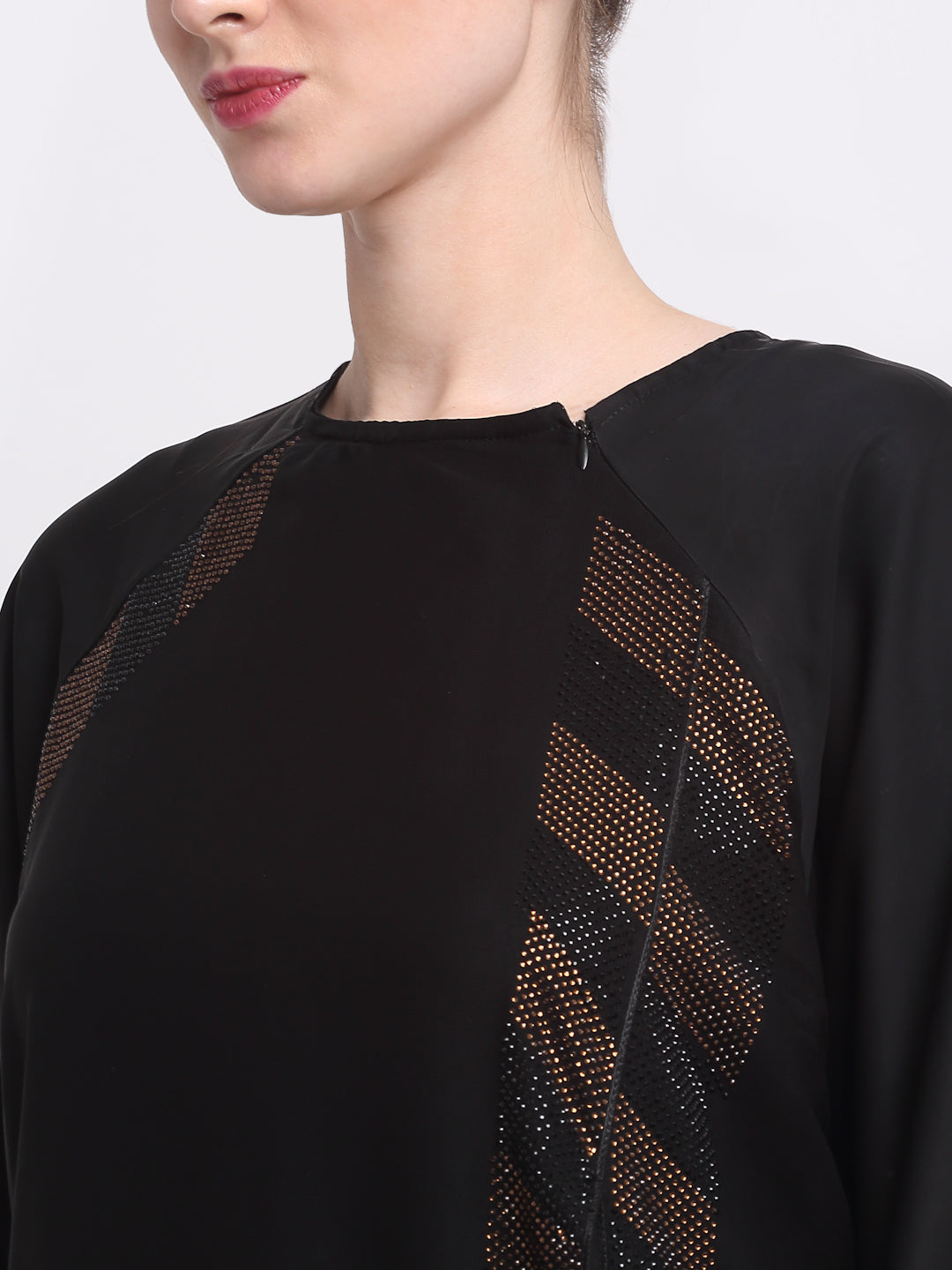 Klotthe Women Black Solid Burqa with Scarf