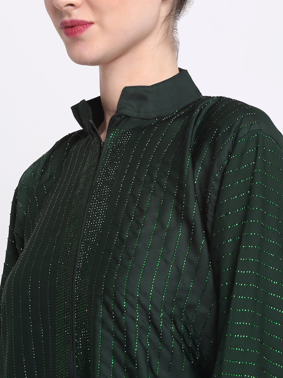 Klotthe Women Green Solid Burqa With Scarf
