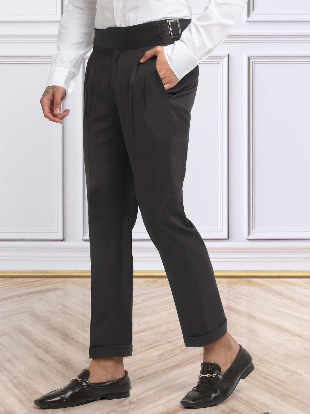 Italian Style Formal Gurkha Pant-DarkBrown