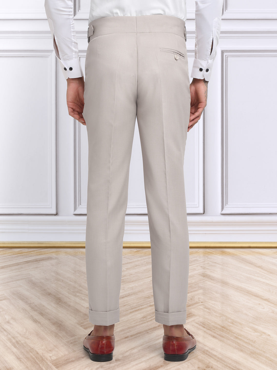 Italian Style Formal Gurkha Pant-Beige