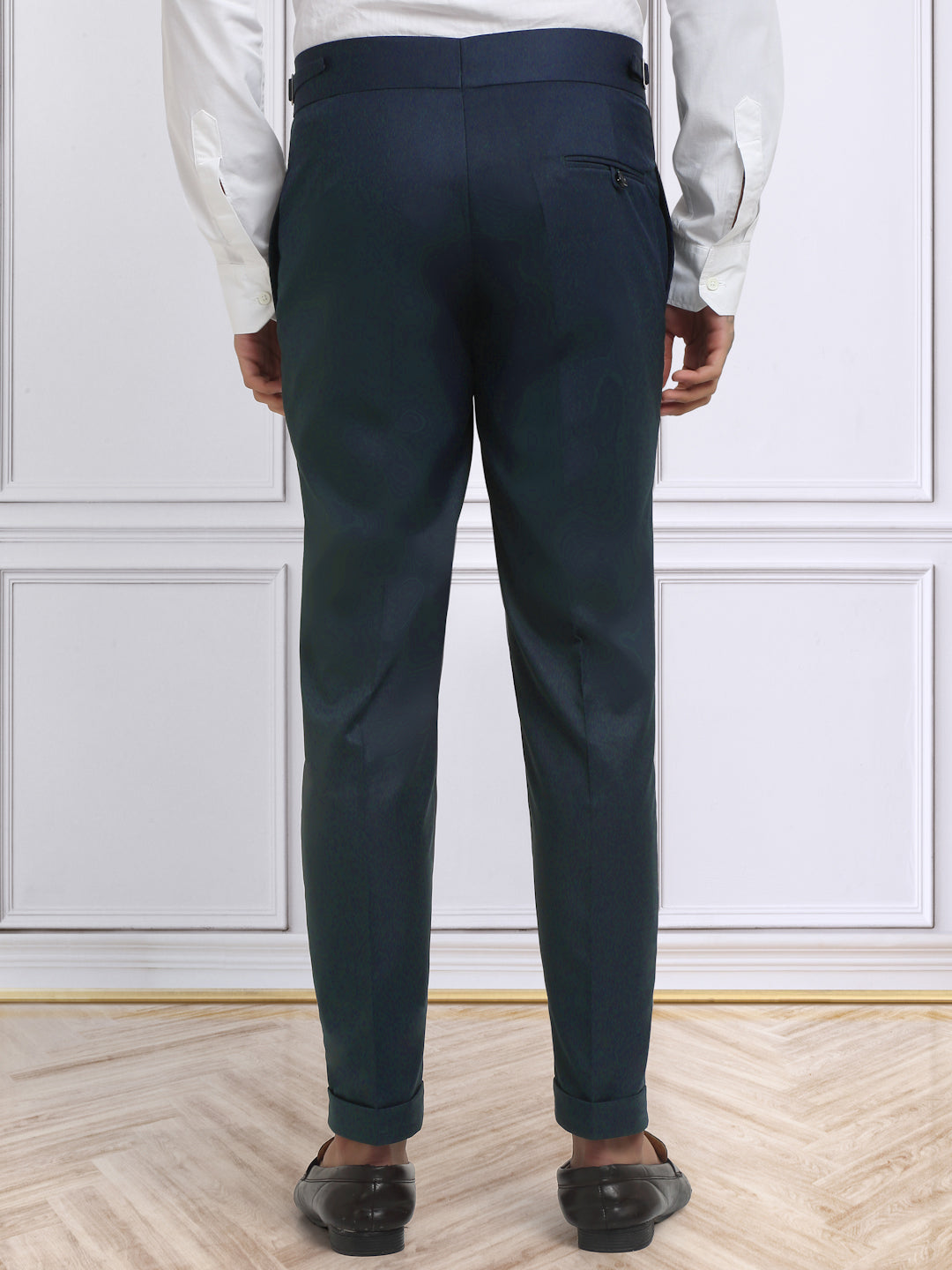 Italian Style Formal Gurkha Pant-NavyBlue