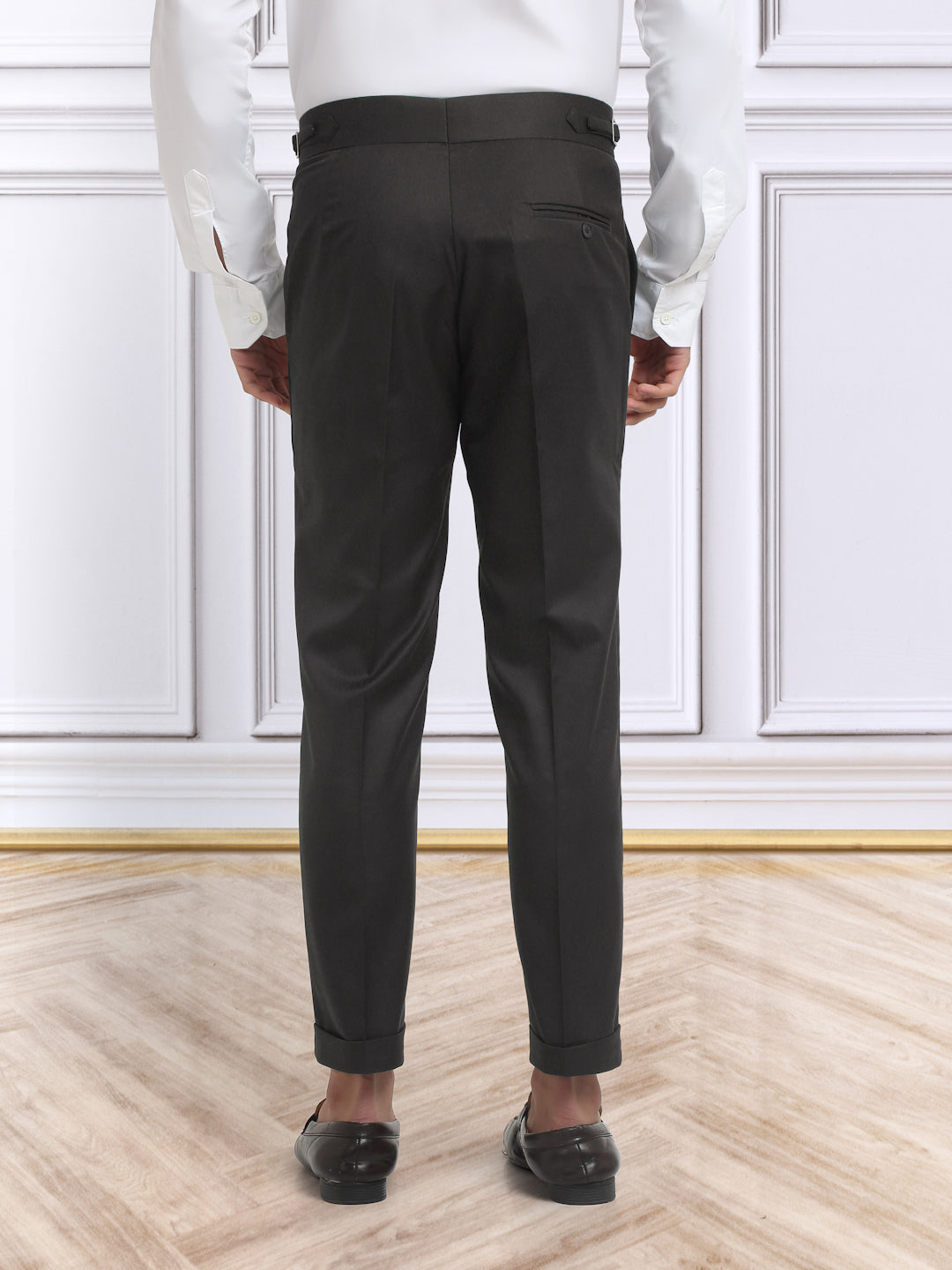 Italian Style Formal Gurkha Pant-DarkBrown