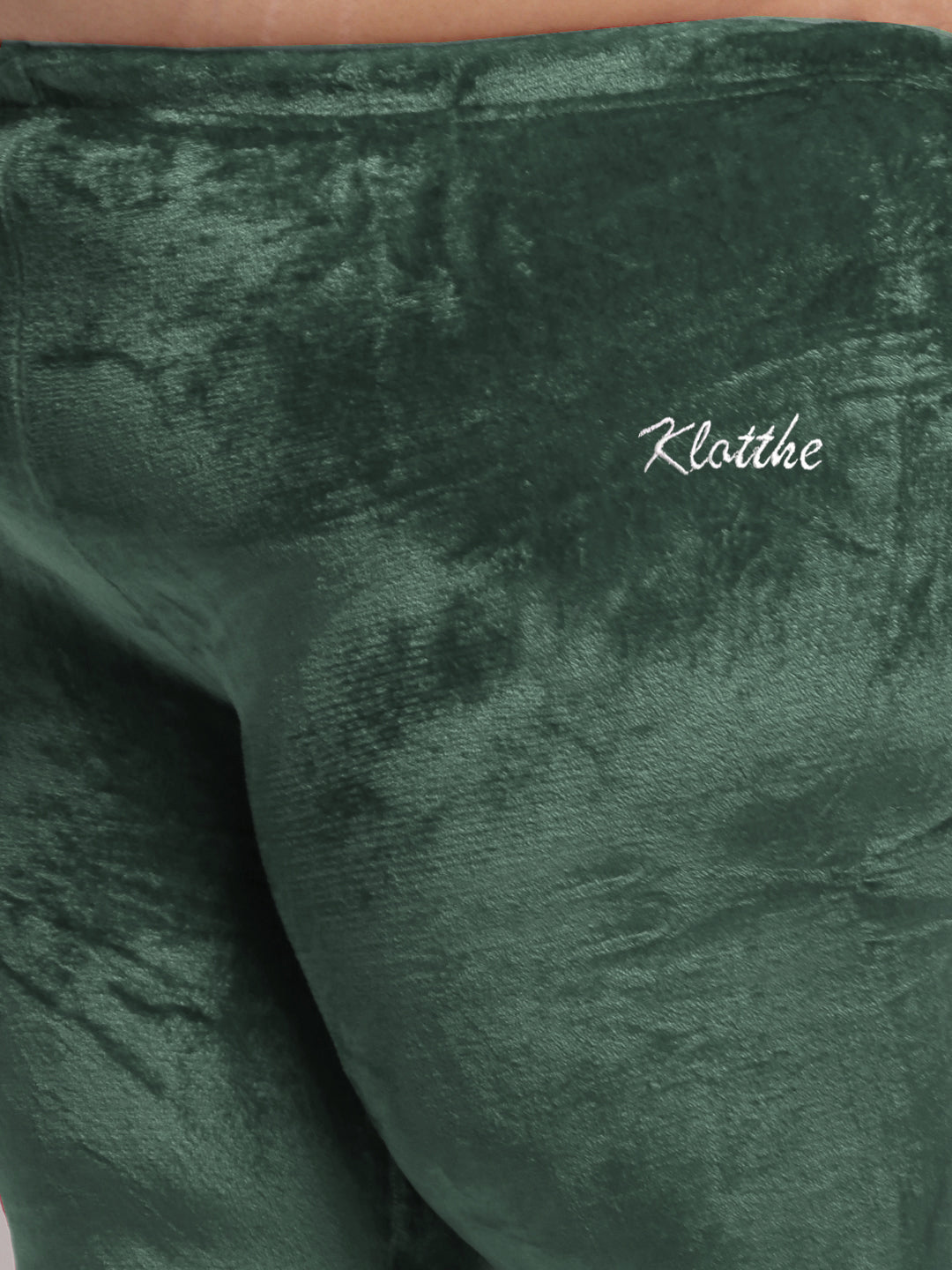 Klotthe Women Green Solid Wool Blend Night Suit