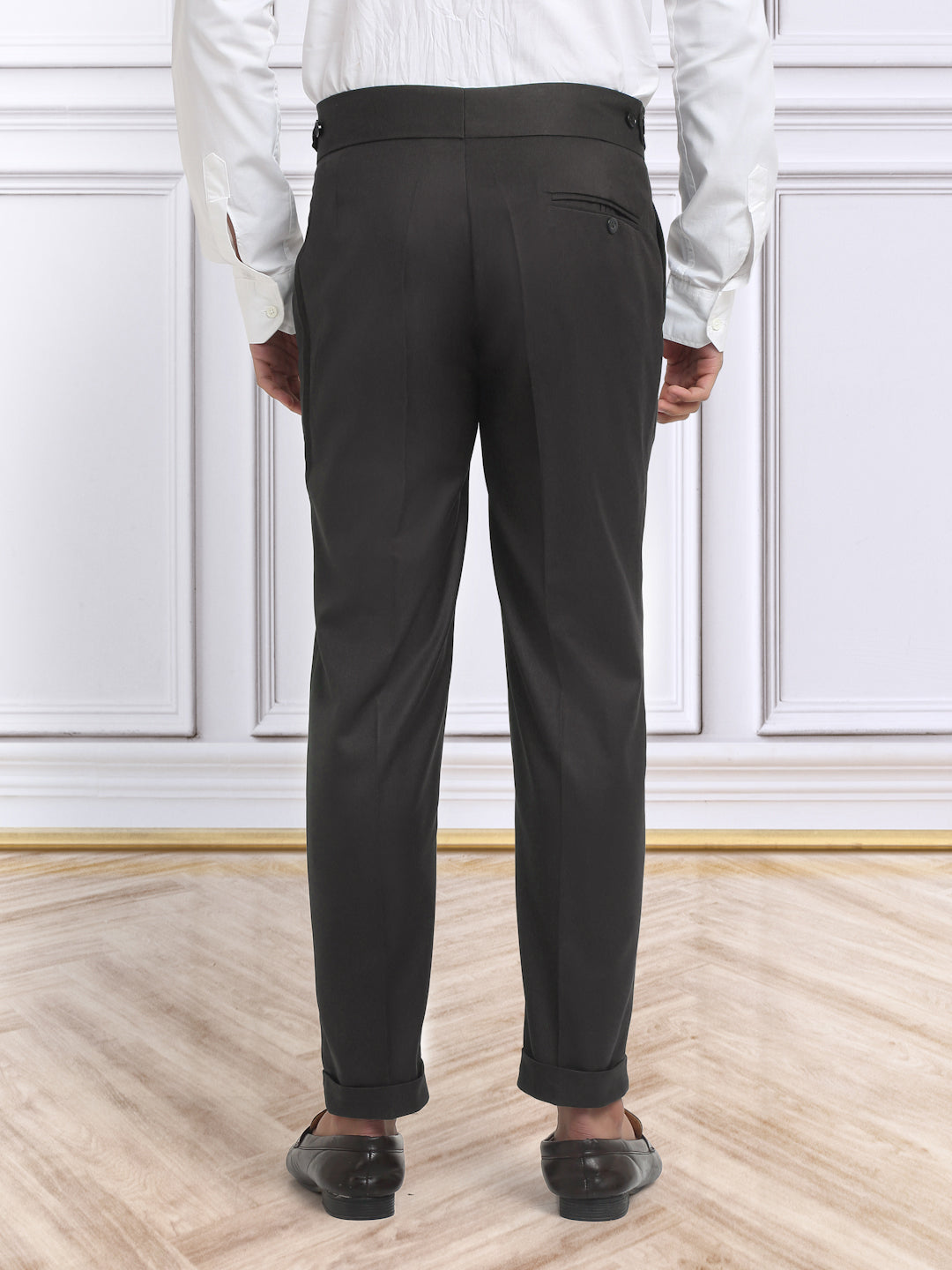 Italian Style Formal Gurkha Pant-DarkBrown