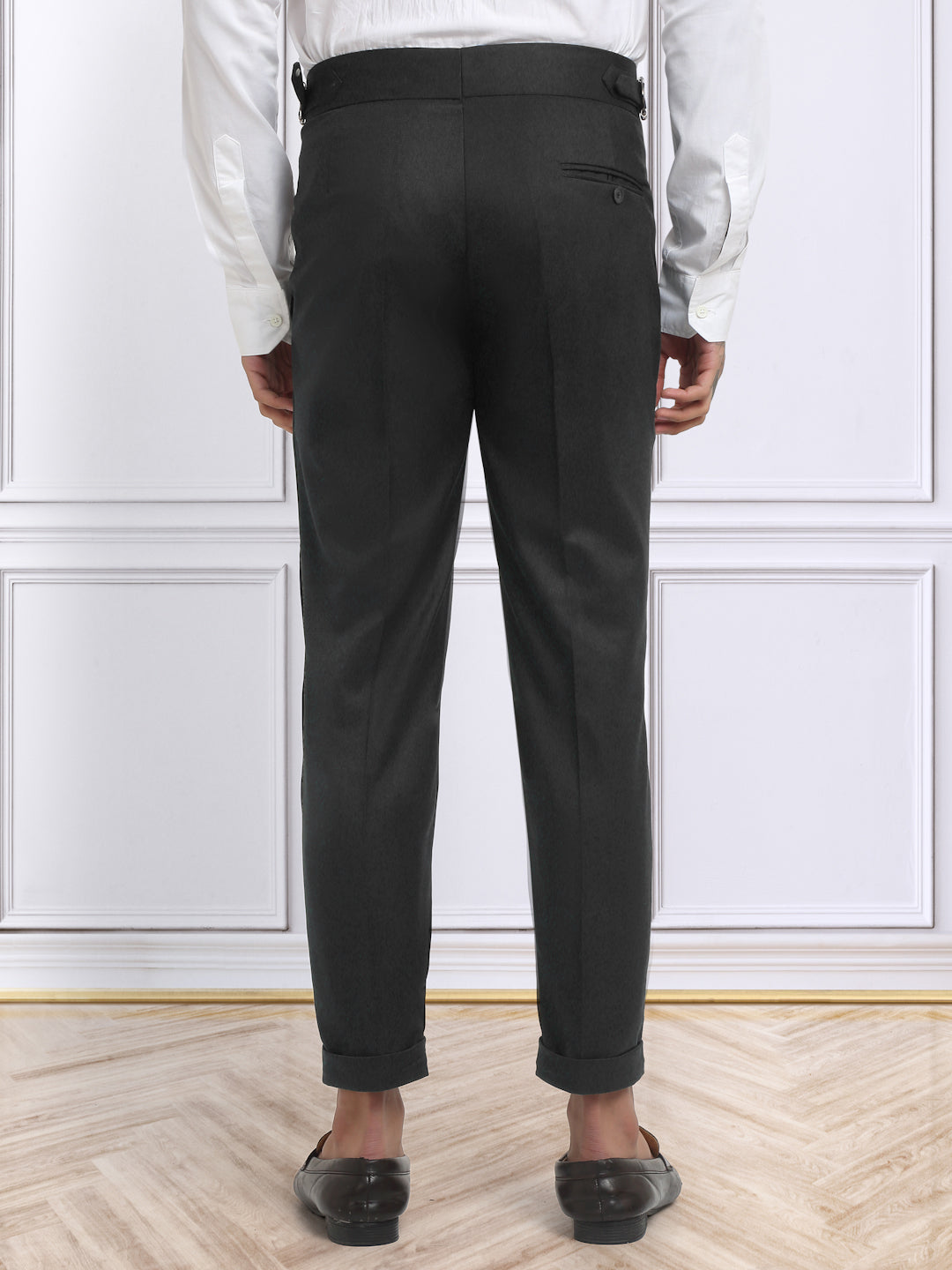 Italian Style Formal Gurkha Pant-Black