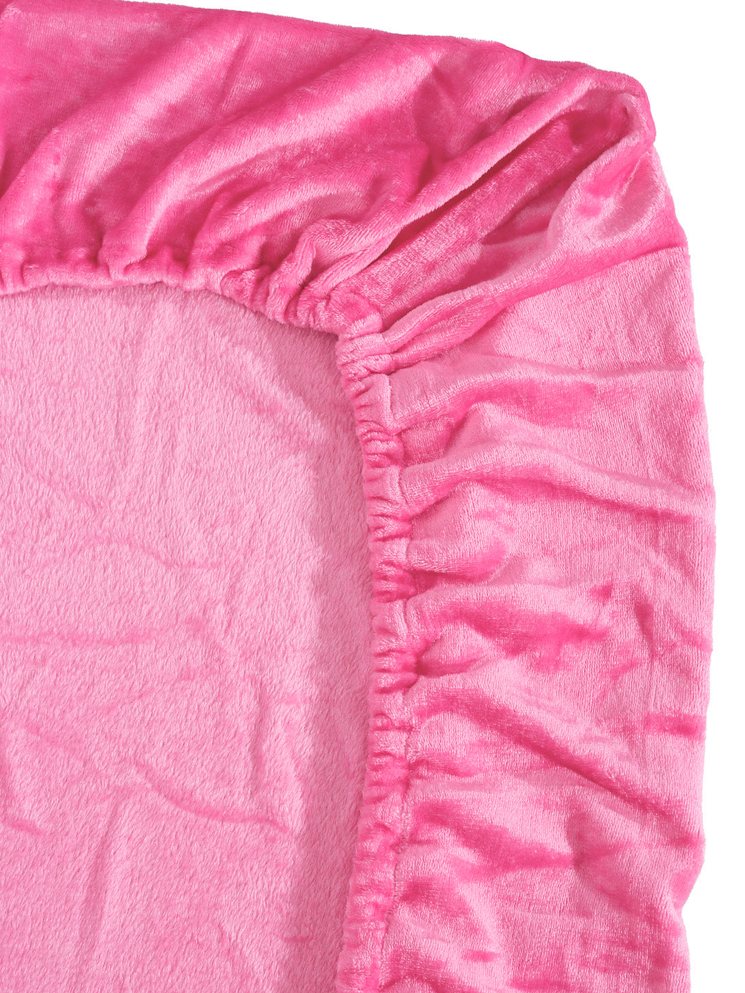 Klotthe Light Pink Solid Woolen Mild Winter Double King Bedding Set