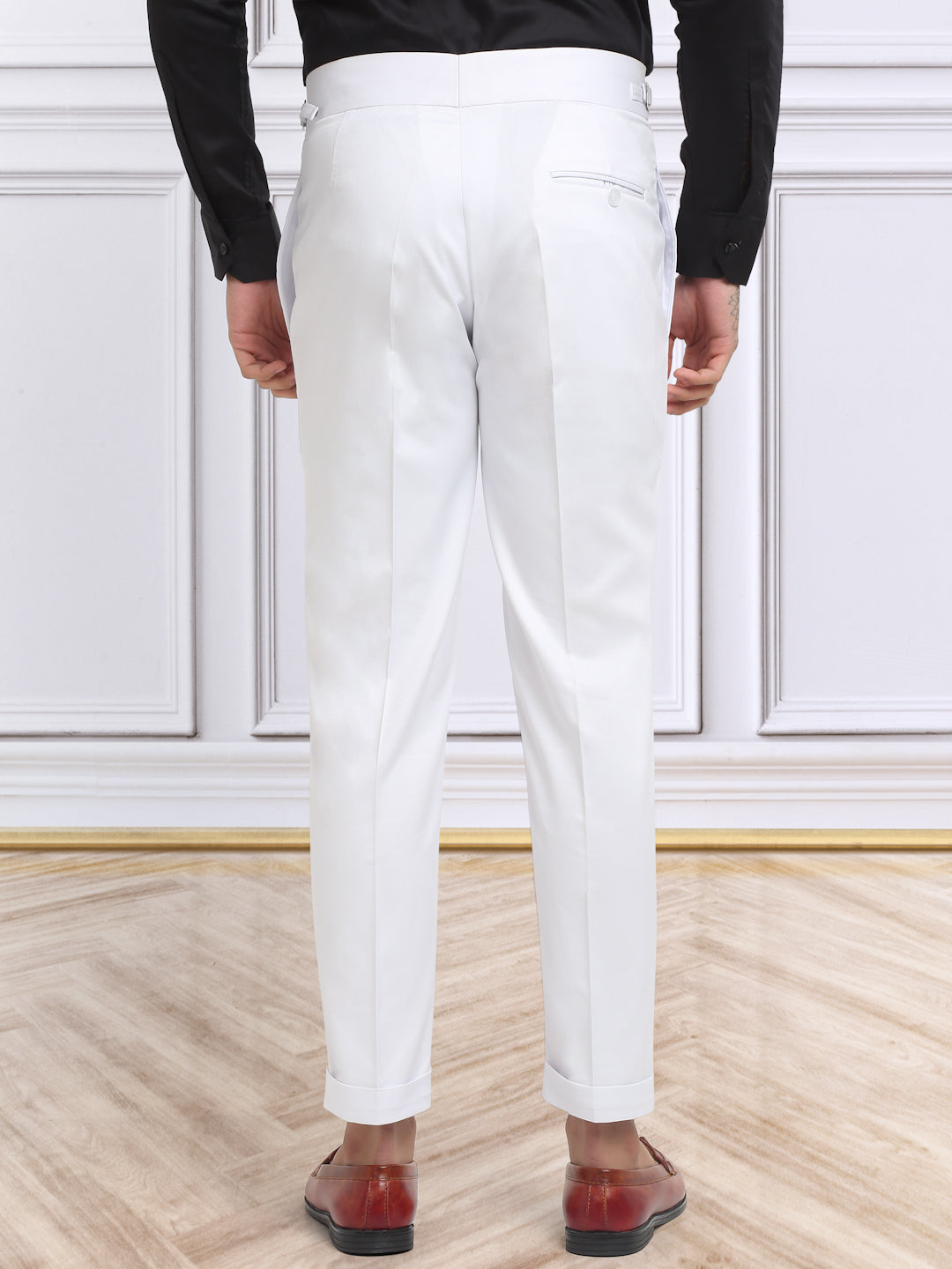 Italian Style Formal Gurkha Pant-White