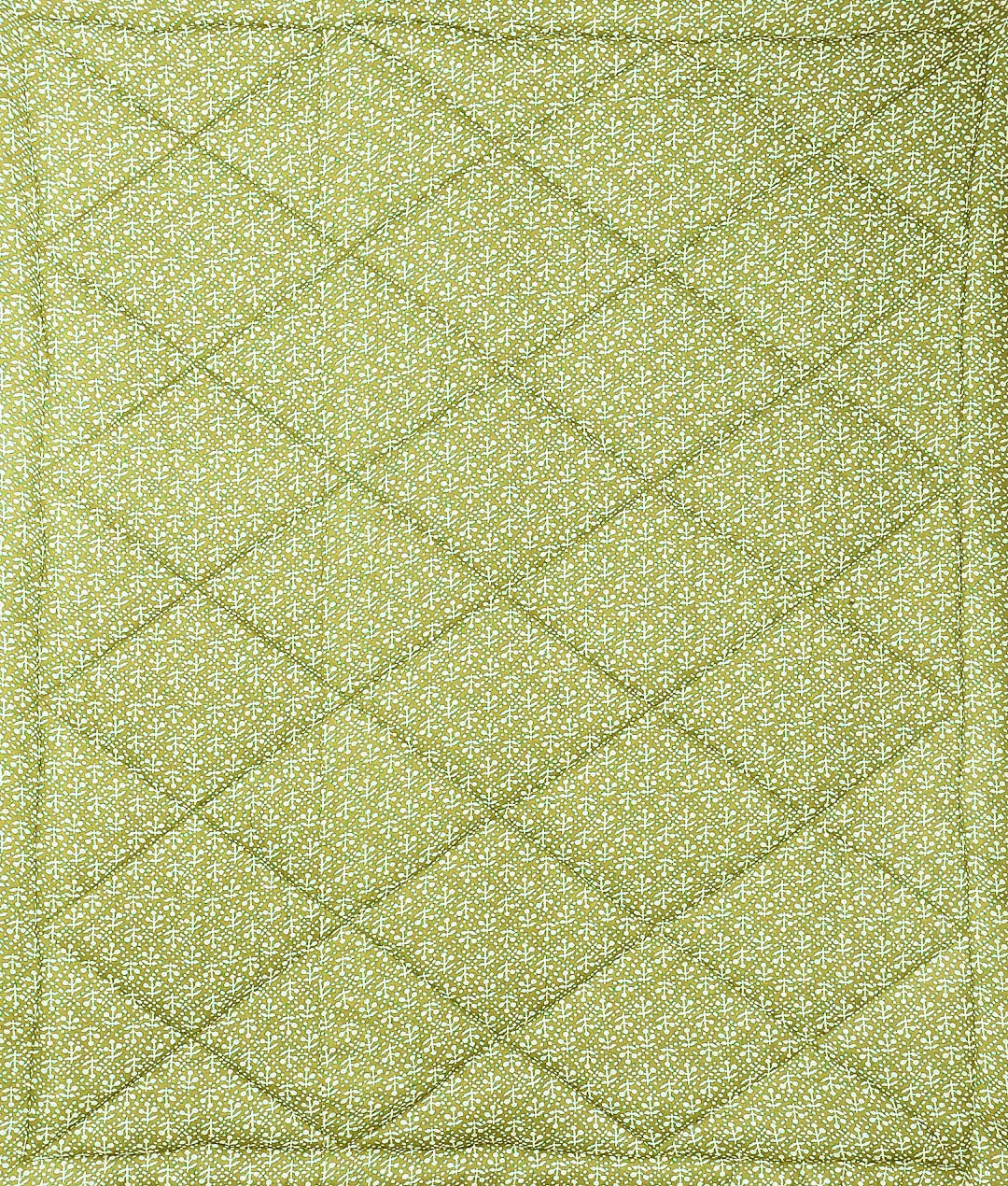 Klotthe Green Abstract Printed 600 GSM Mild Winter Jaypuri Double Bed Quilt