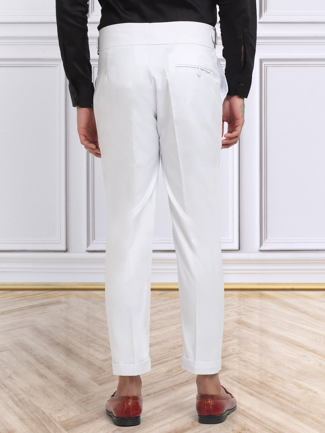 Italian Style Formal Gurkha Pant-White