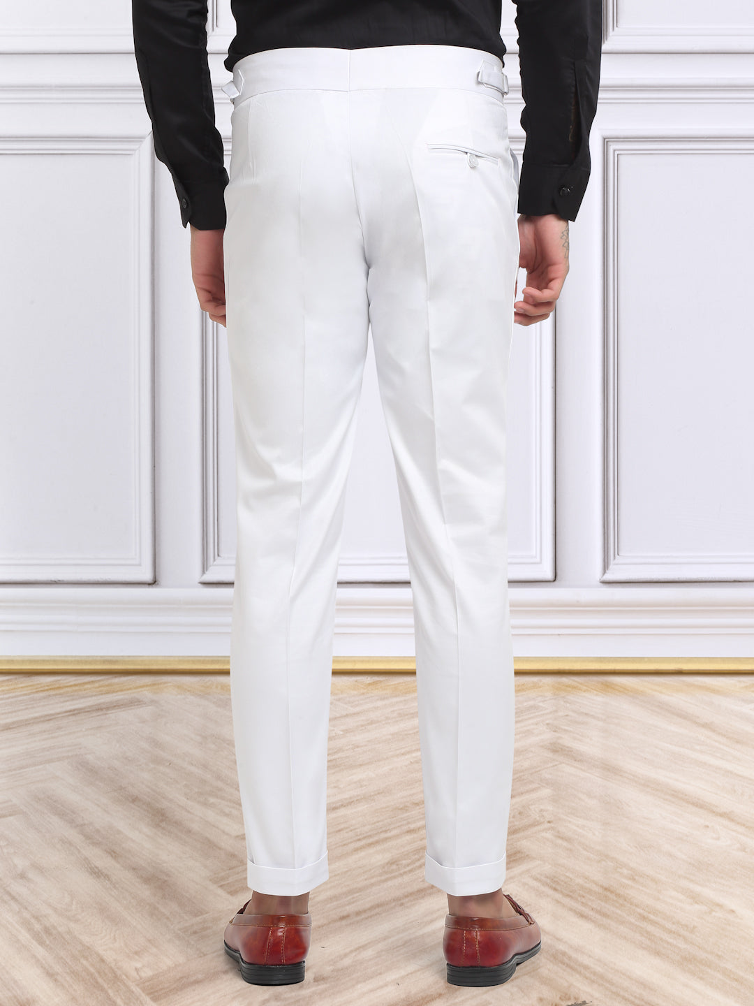 Italian Style Formal Gurkha Pant-White