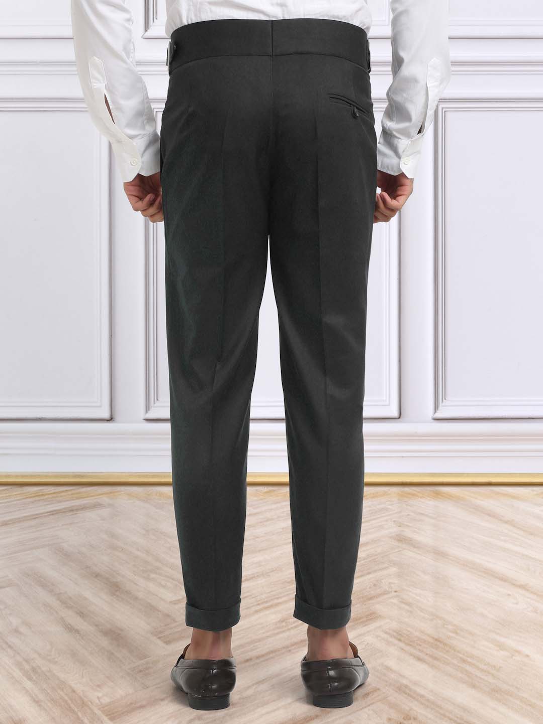 Italian Style Formal Gurkha Pant-Black