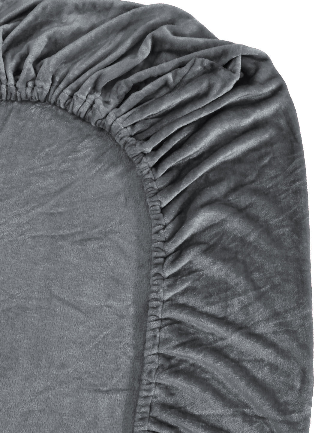 Klotthe Grey Solid Woolen Mild Winter Double King Bedding Set