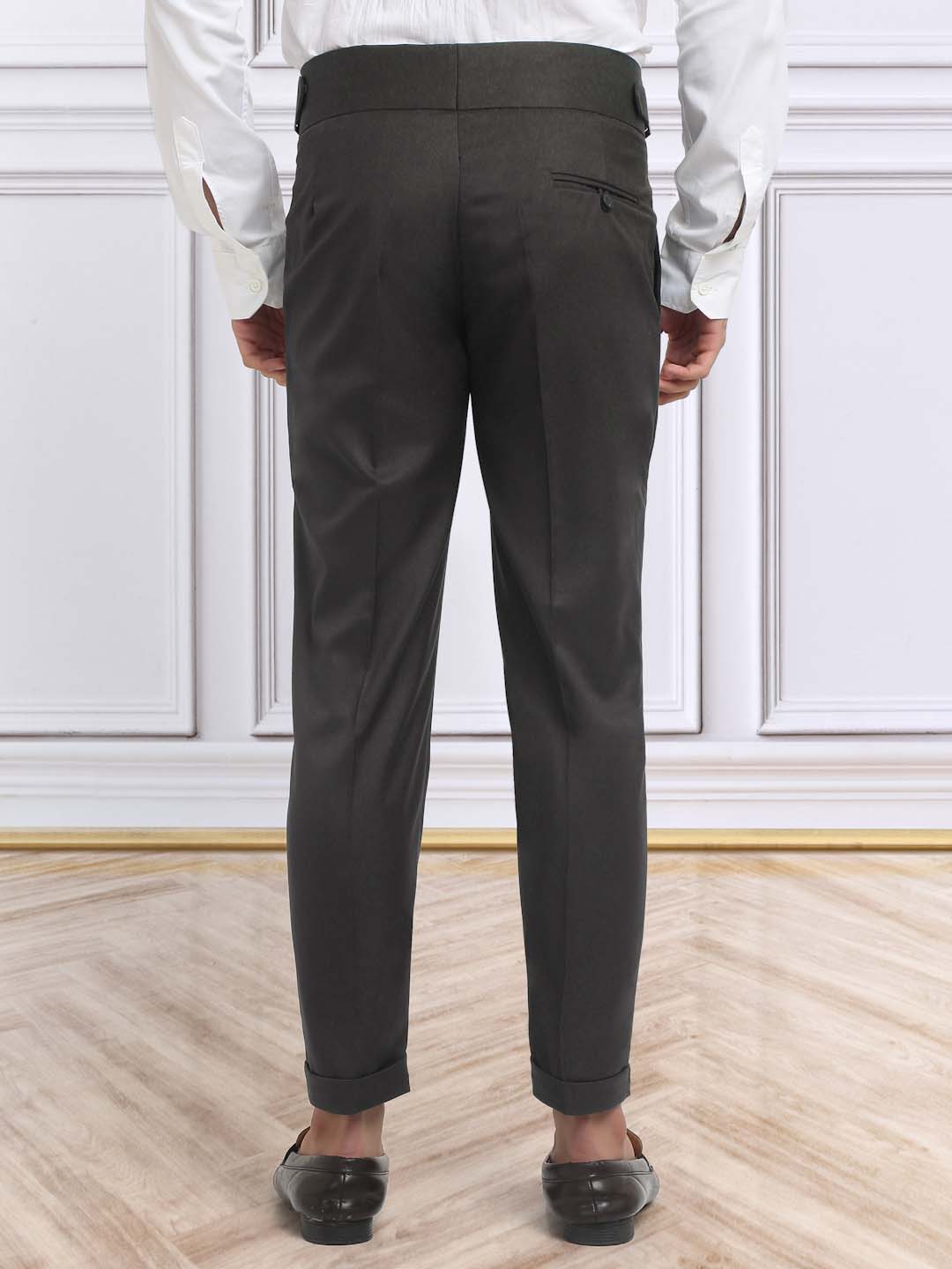 Italian Style Formal Gurkha Pant-DarkBrown