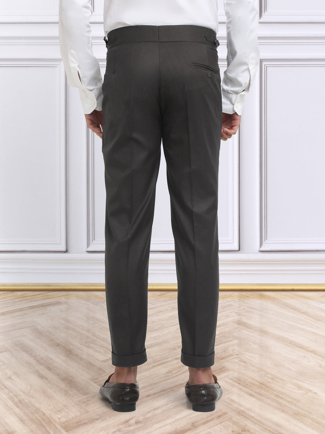Italian Style Formal Gurkha Pant-DarkBrown