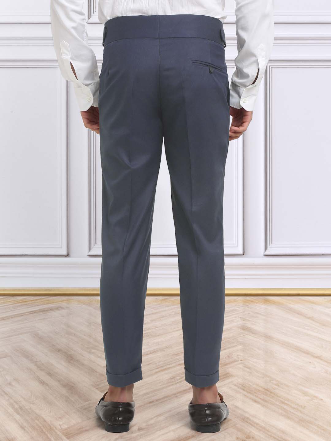 Italian Style Formal Gurkha Pant-LightBlue
