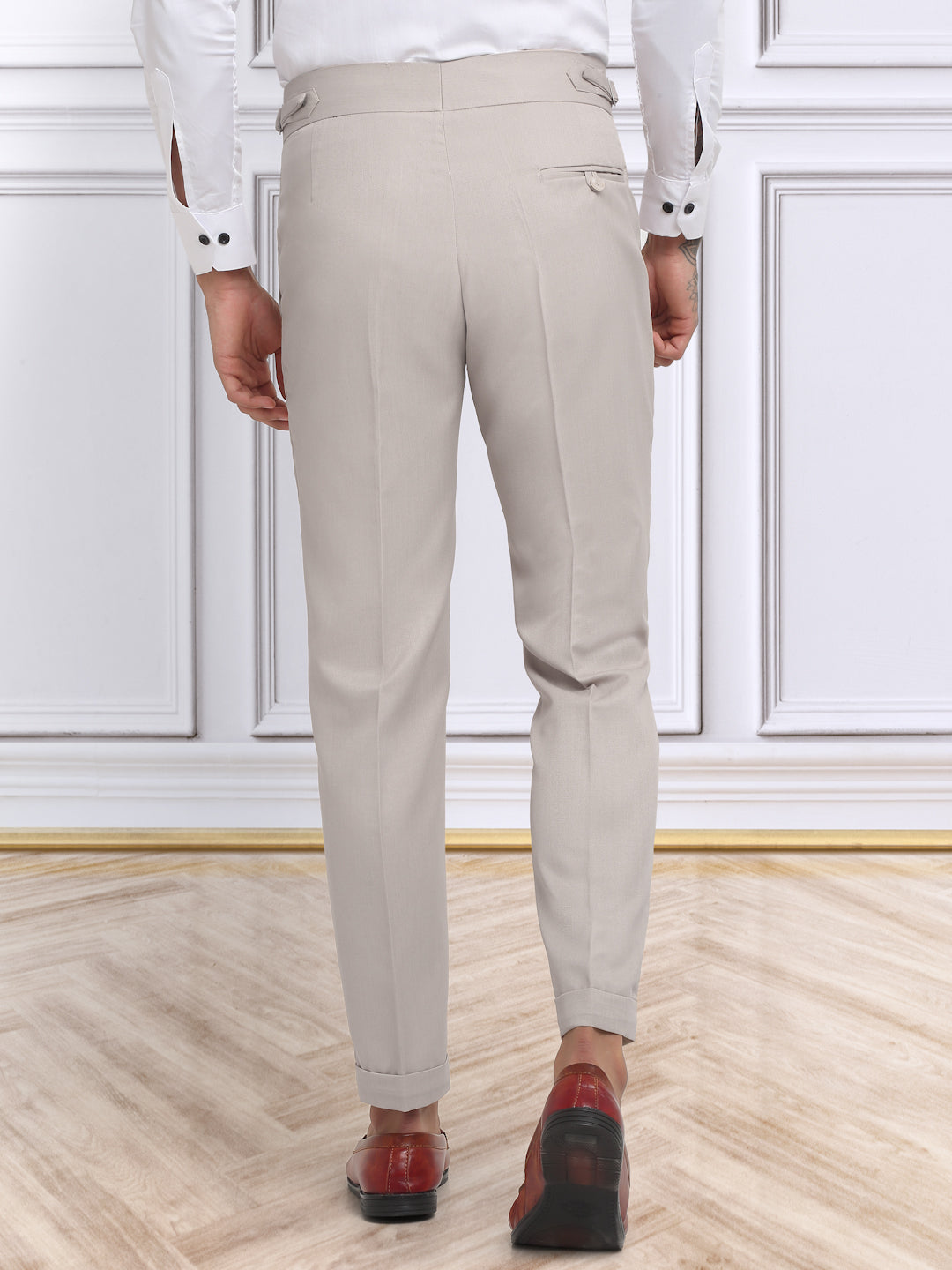 Italian Style Formal Gurkha Pant-Beige