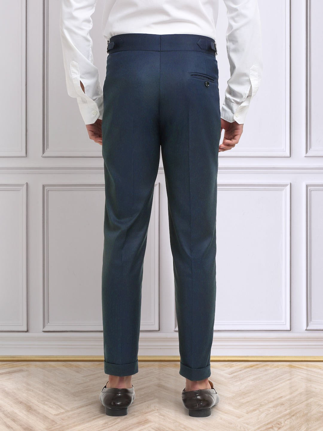Italian Style Formal Gurkha Pant-NavyBlue