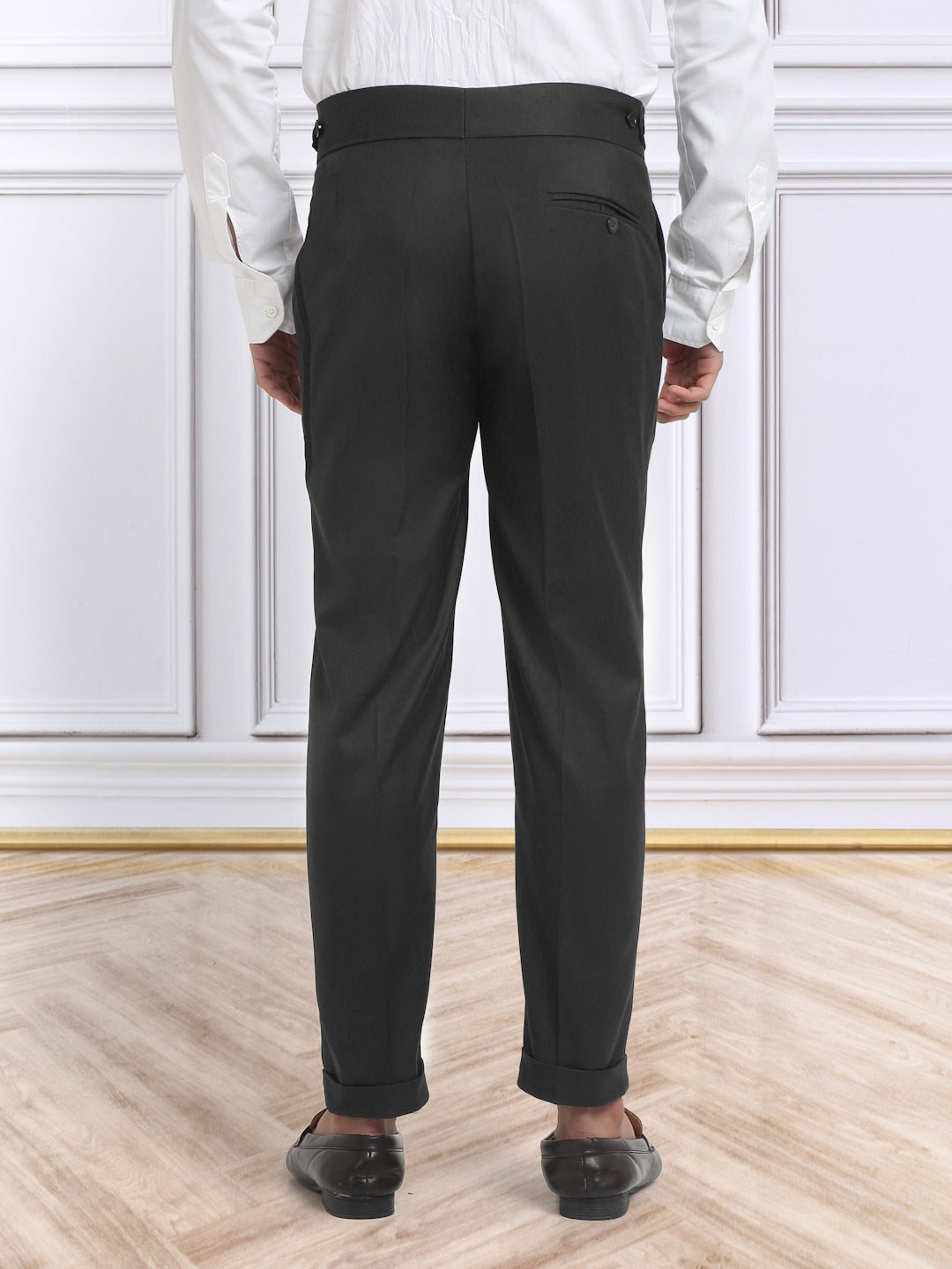 Italian Style Formal Gurkha Pant-Black
