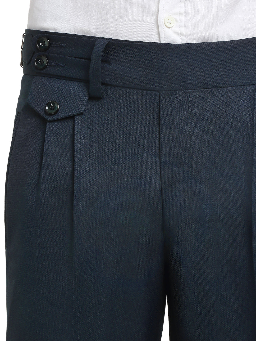 Italian Style Formal Gurkha Pant-NavyBlue