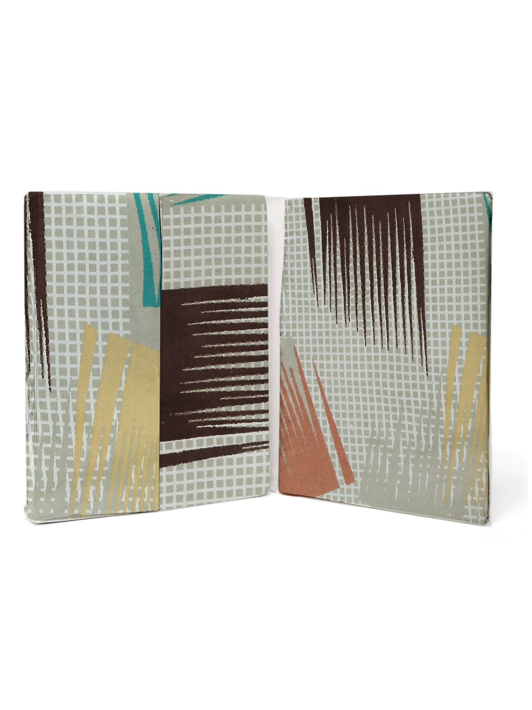 Book Fold King Size Elastic Fitted Bedsheet with Two Pillow Covers by KLOTTHE® (245 x 225 CM) (Latest Collection)