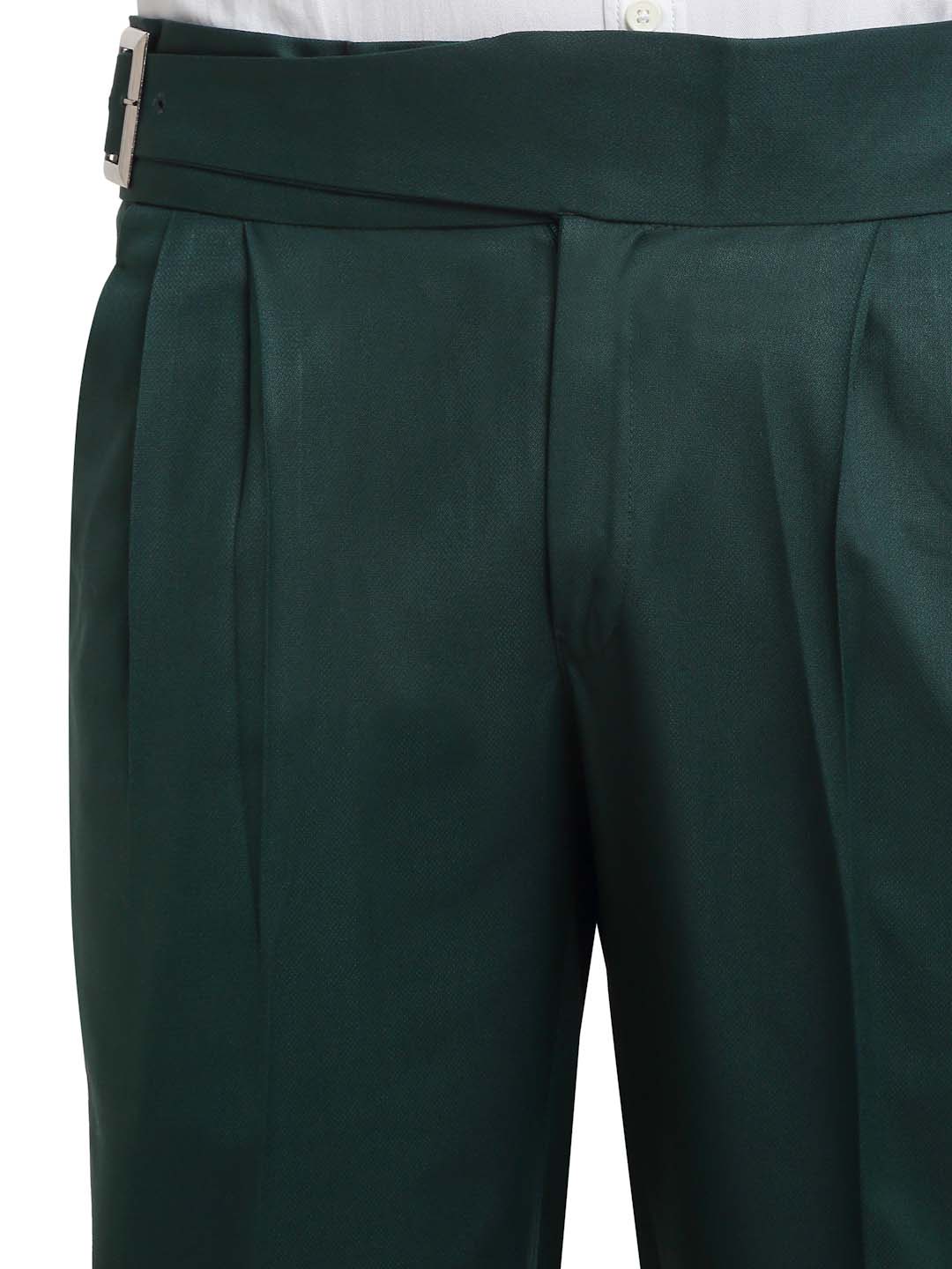 Italian Style Formal Gurkha Pant-BottleGreen