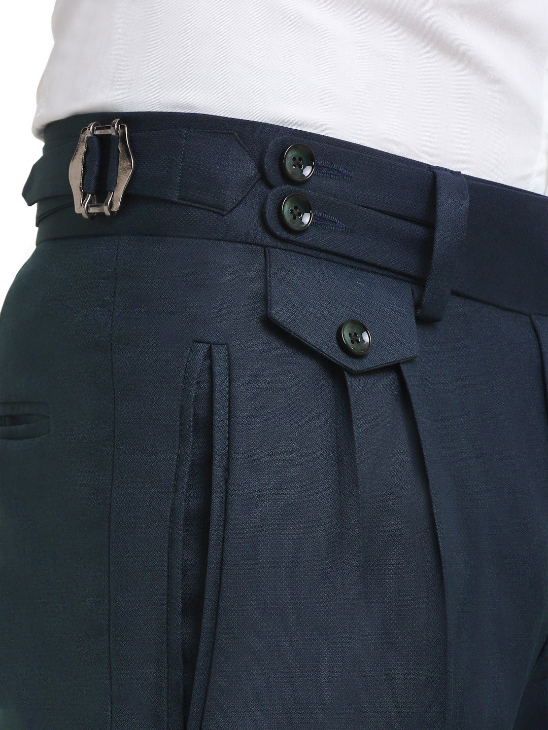Italian Style Formal Gurkha Pant-NavyBlue