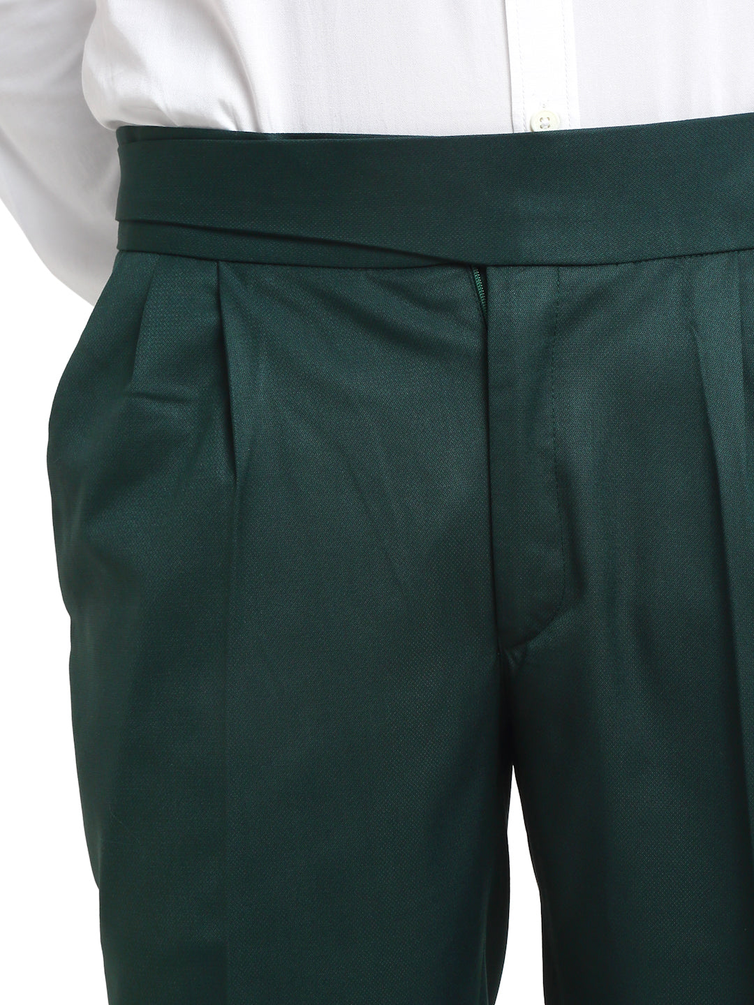 Italian Style Formal Gurkha Pant-BottleGreen