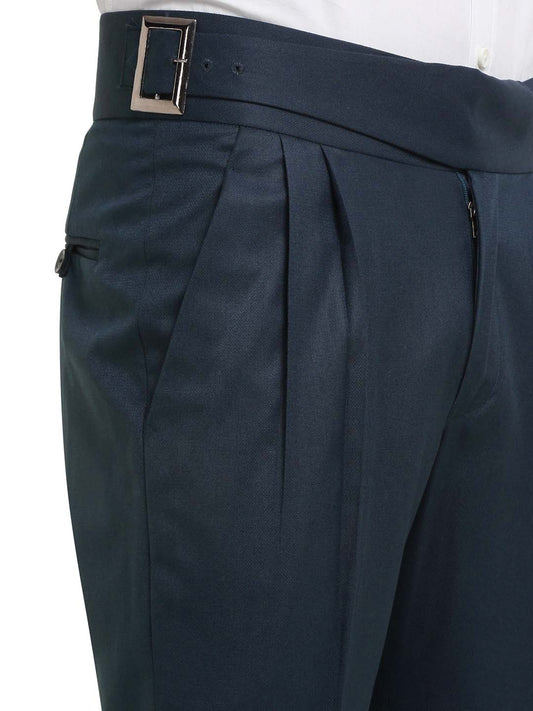 Italian Style Formal Gurkha Pant-NavyBlue