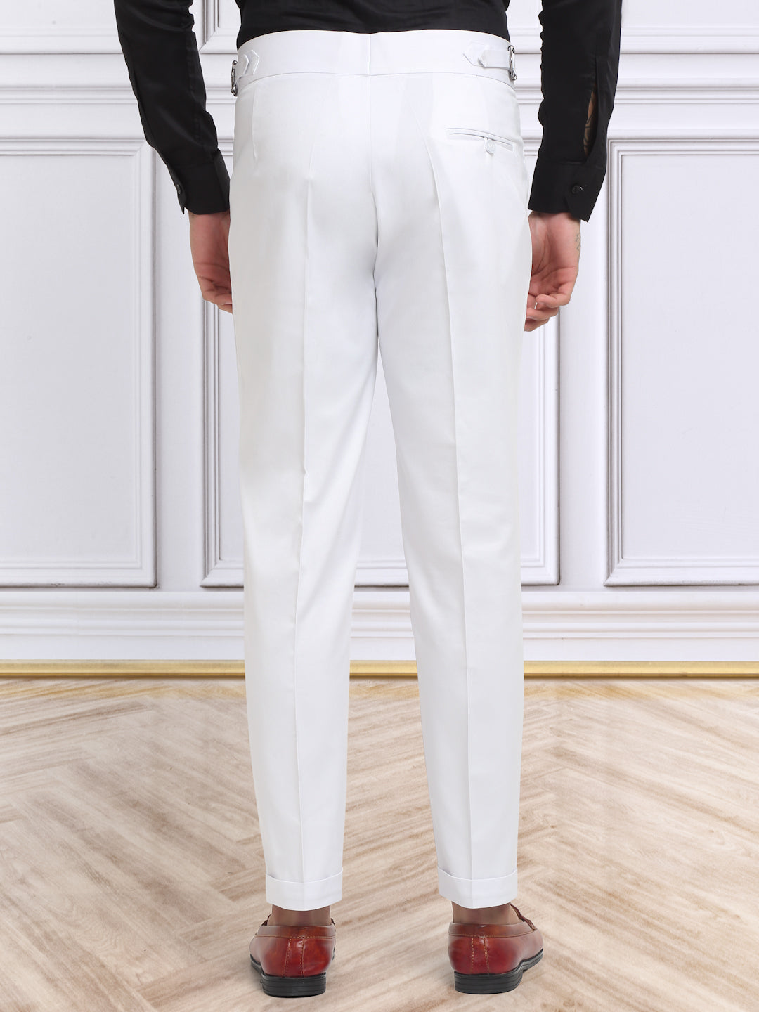 Italian Style Formal Gurkha Pant-White