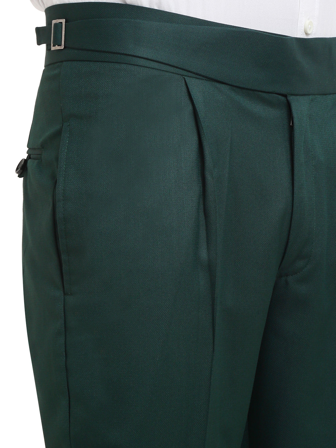 Italian Style Formal Gurkha Pant-BottleGreen