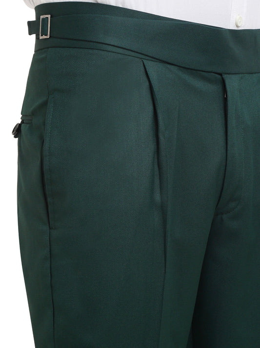 Italian Style Formal Gurkha Pant-BottleGreen