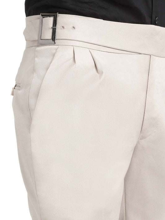 Italian Style Formal Gurkha Pant-Cream