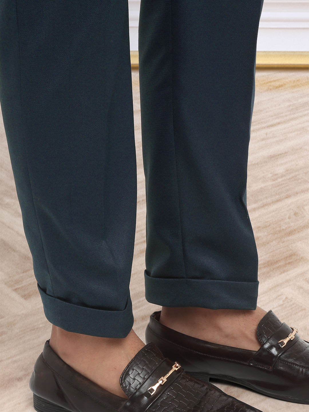 Italian Style Formal Gurkha Pant-NavyBlue
