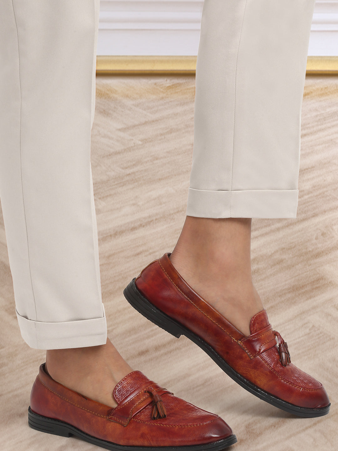 Italian Style Formal Gurkha Pant-Cream